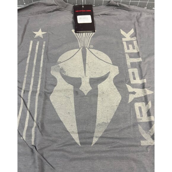 Kryptek Men’s Simple Flag Spartan T-Shirt Sz. M Charcoal Grey New - Picture 2 of 5